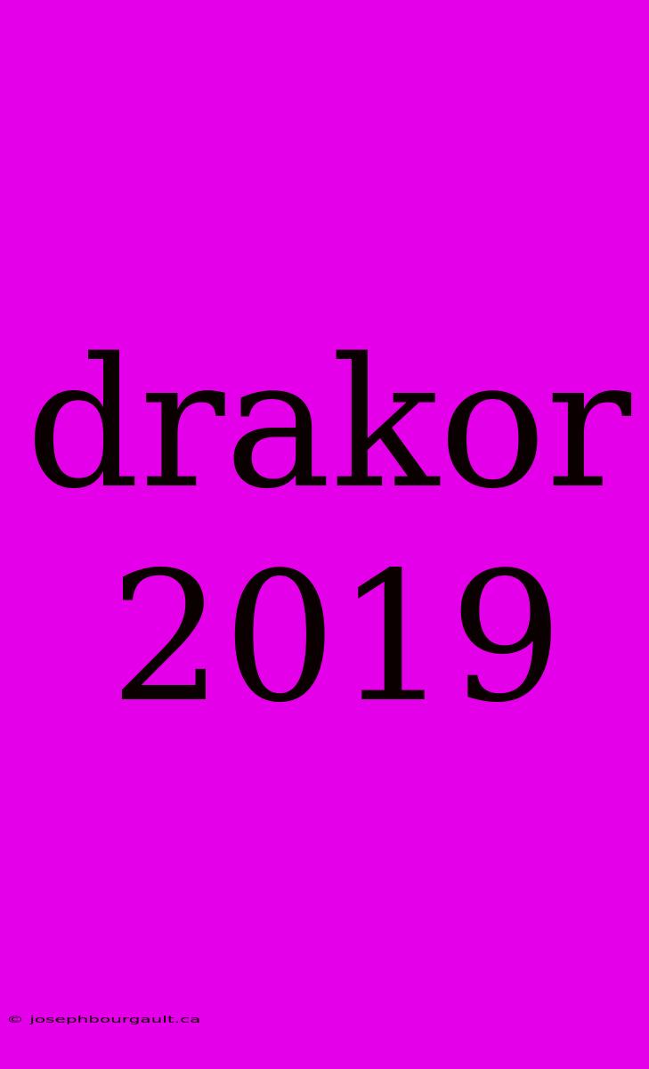 Drakor 2019