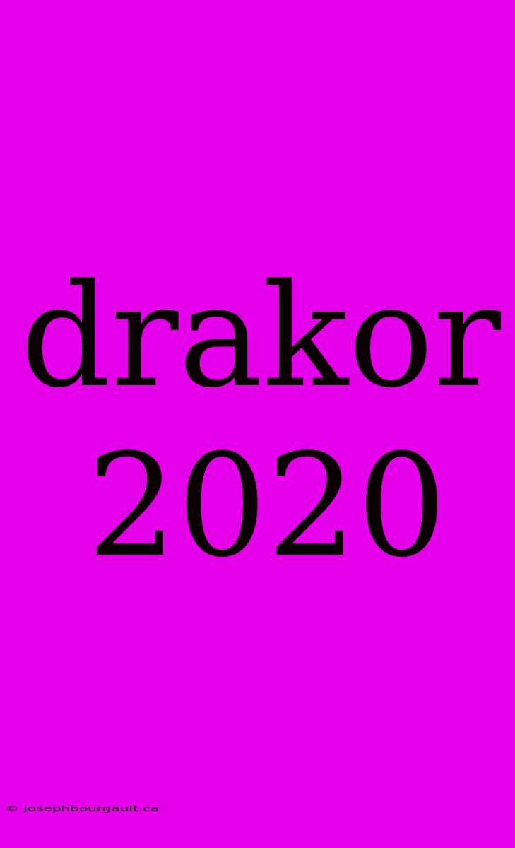 Drakor 2020