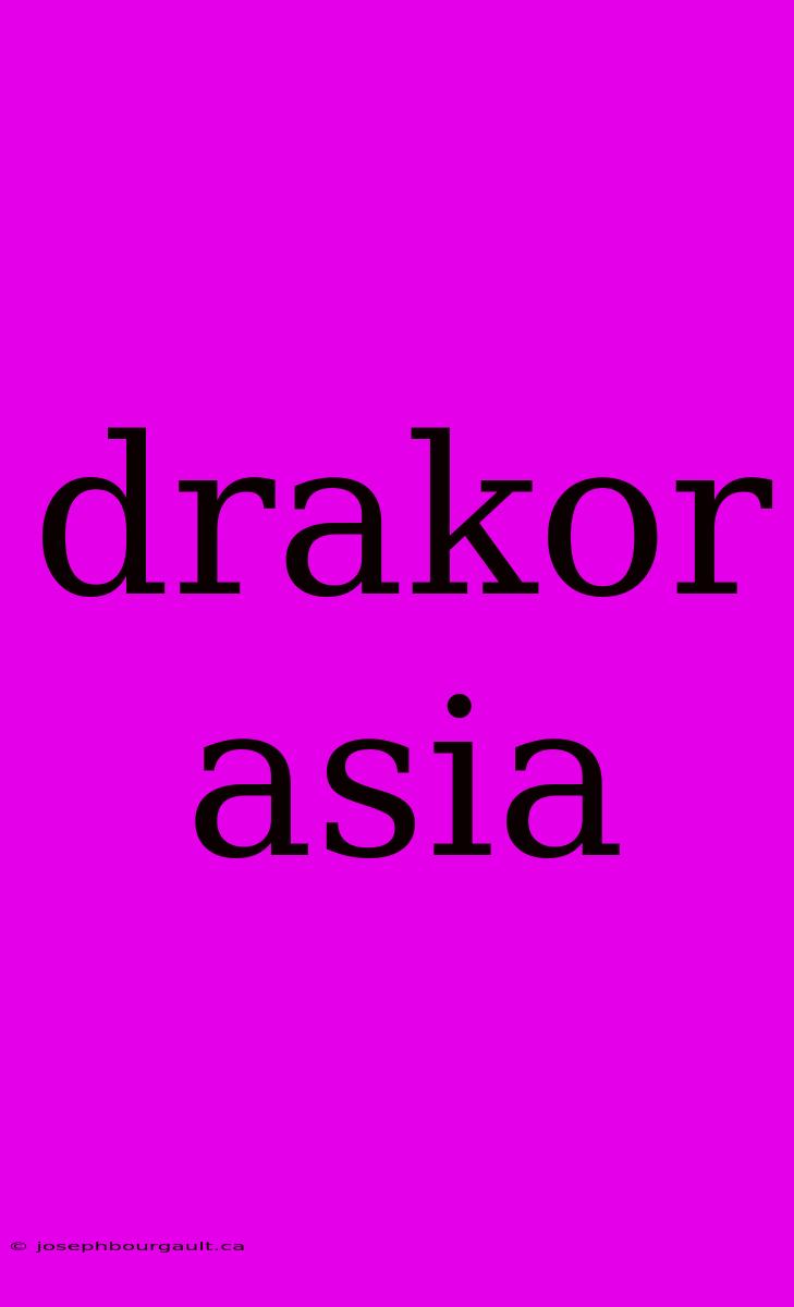 Drakor Asia