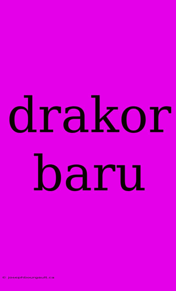 Drakor Baru