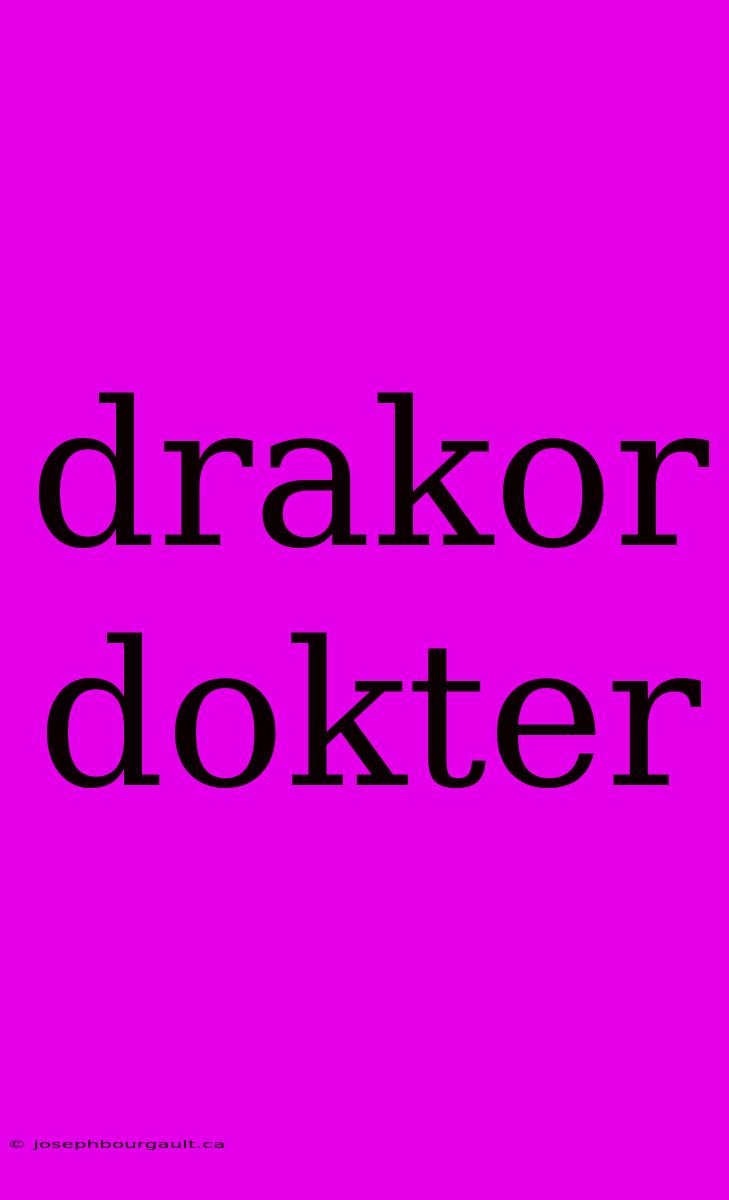 Drakor Dokter