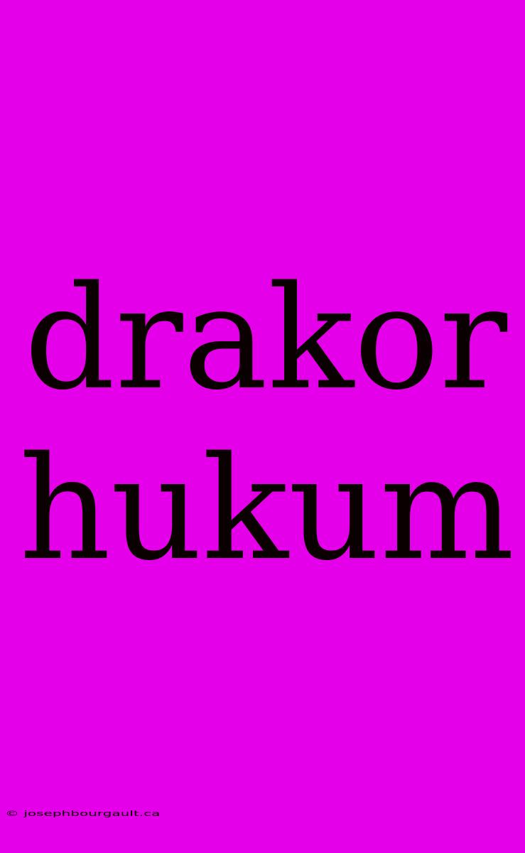 Drakor Hukum