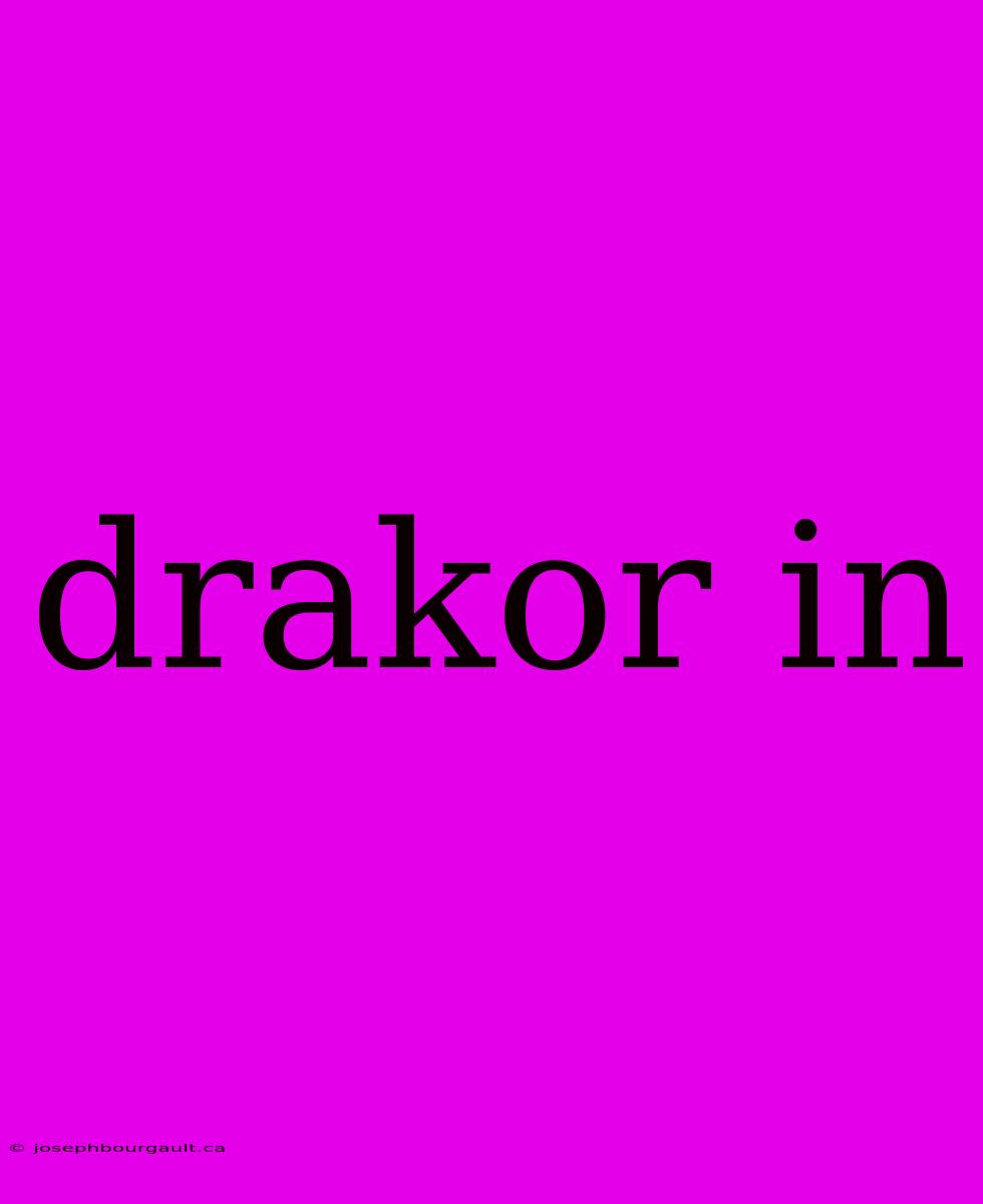 Drakor In