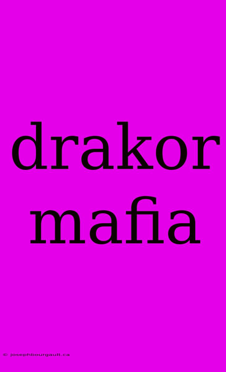 Drakor Mafia