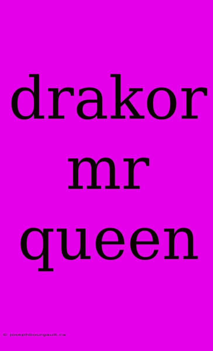 Drakor Mr Queen