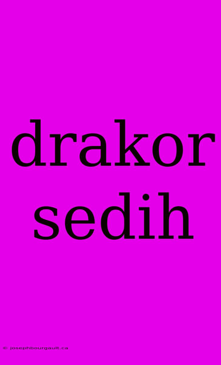 Drakor Sedih