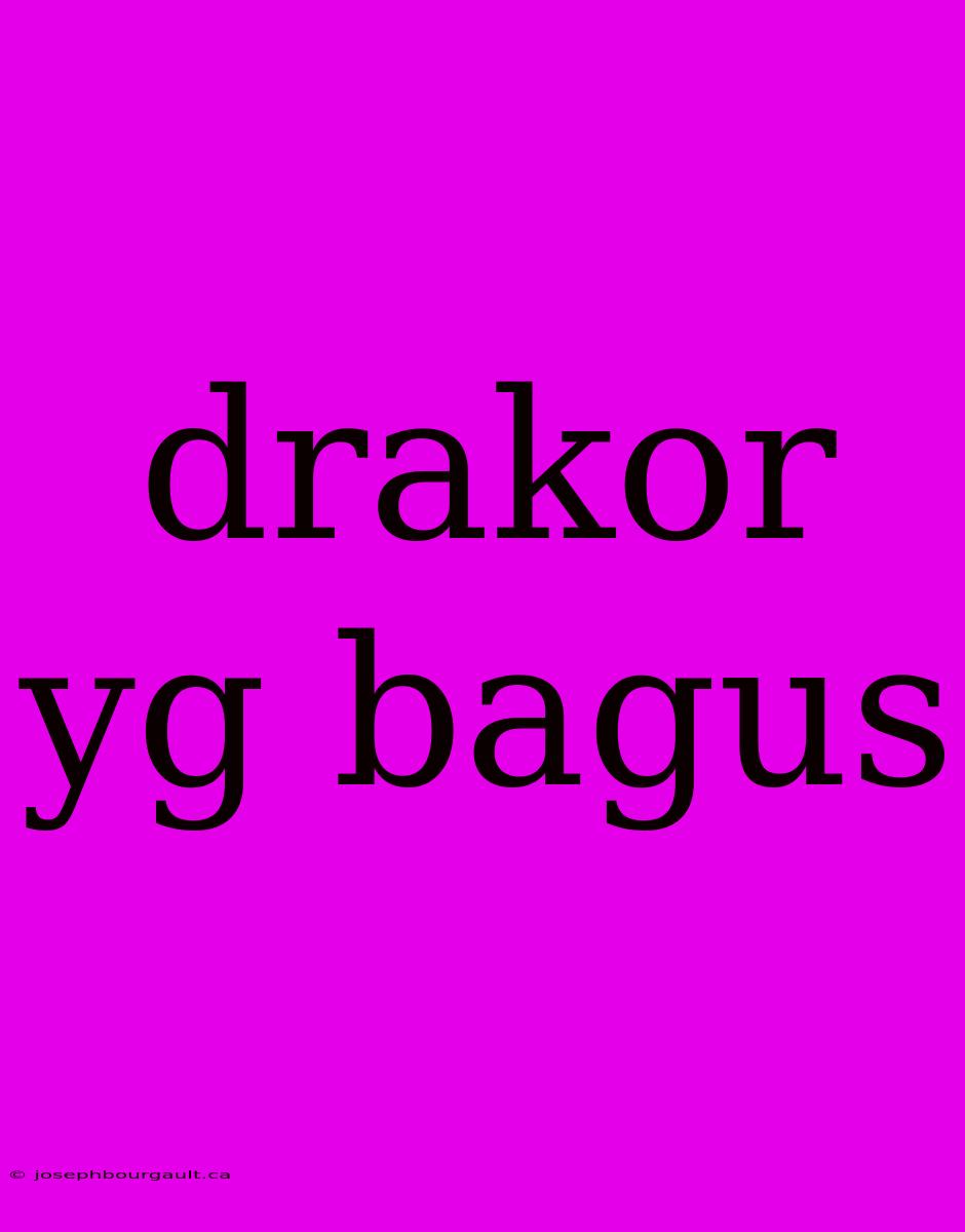 Drakor Yg Bagus