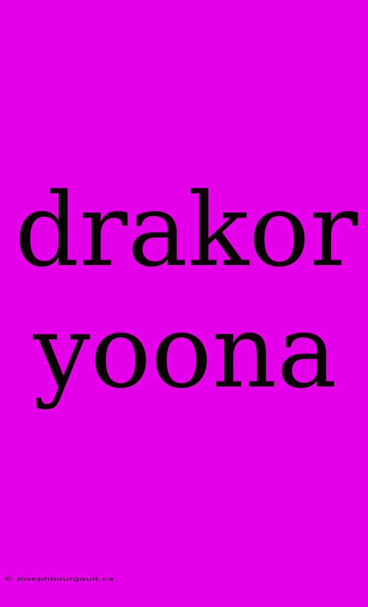 Drakor Yoona