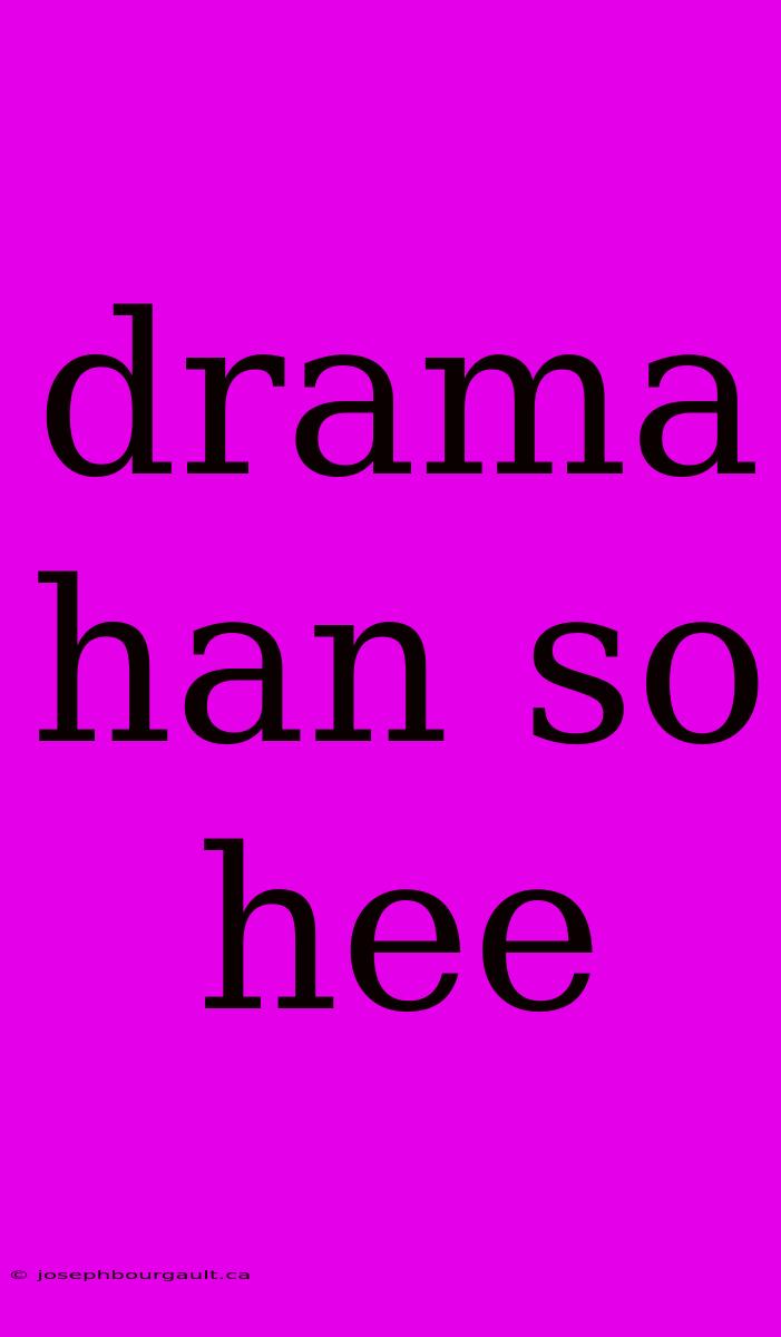 Drama Han So Hee