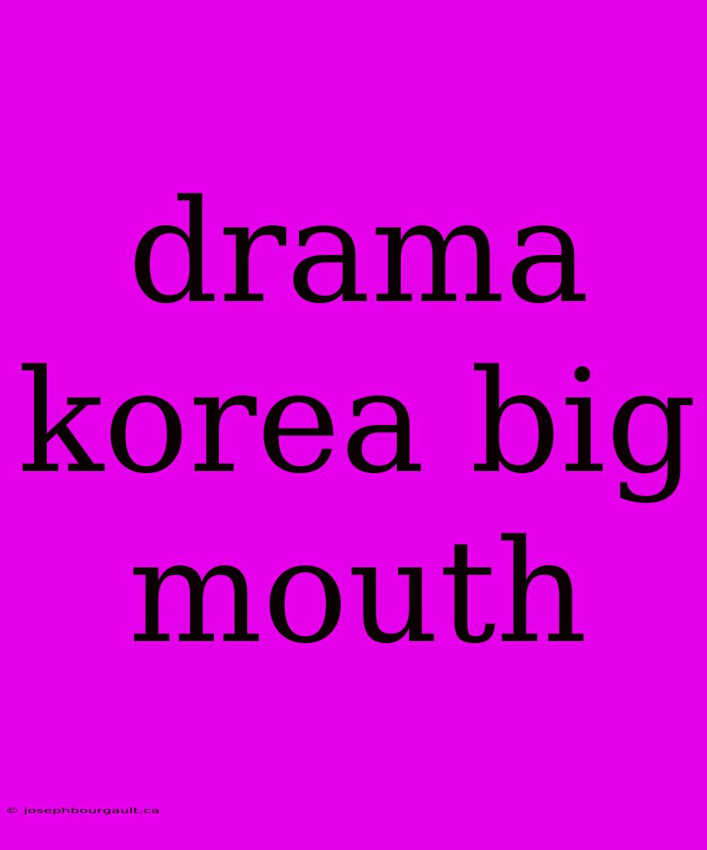 Drama Korea Big Mouth