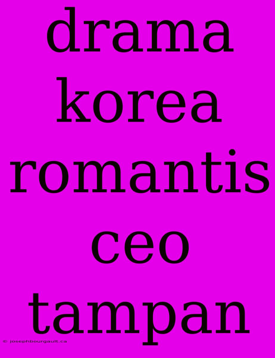 Drama Korea Romantis Ceo Tampan