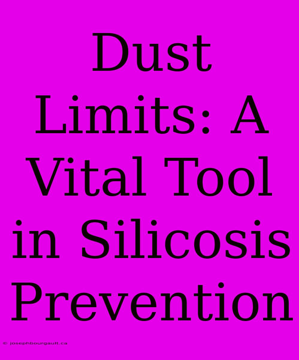 Dust Limits: A Vital Tool In Silicosis Prevention