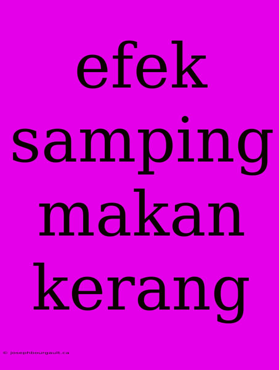 Efek Samping Makan Kerang