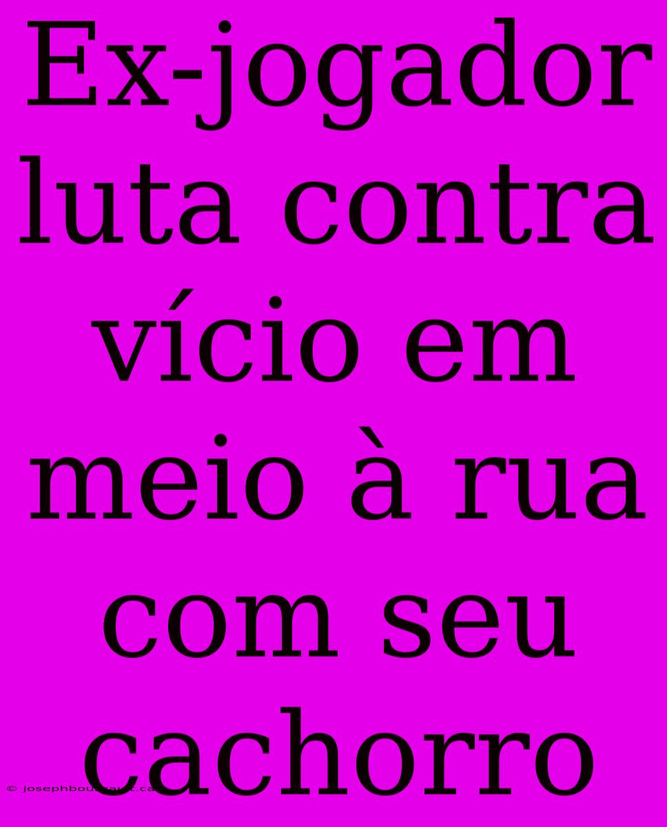 Ex-jogador Luta Contra Vício Em Meio À Rua Com Seu Cachorro