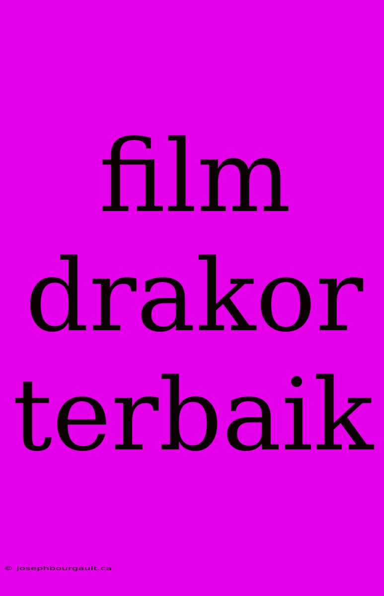 Film Drakor Terbaik