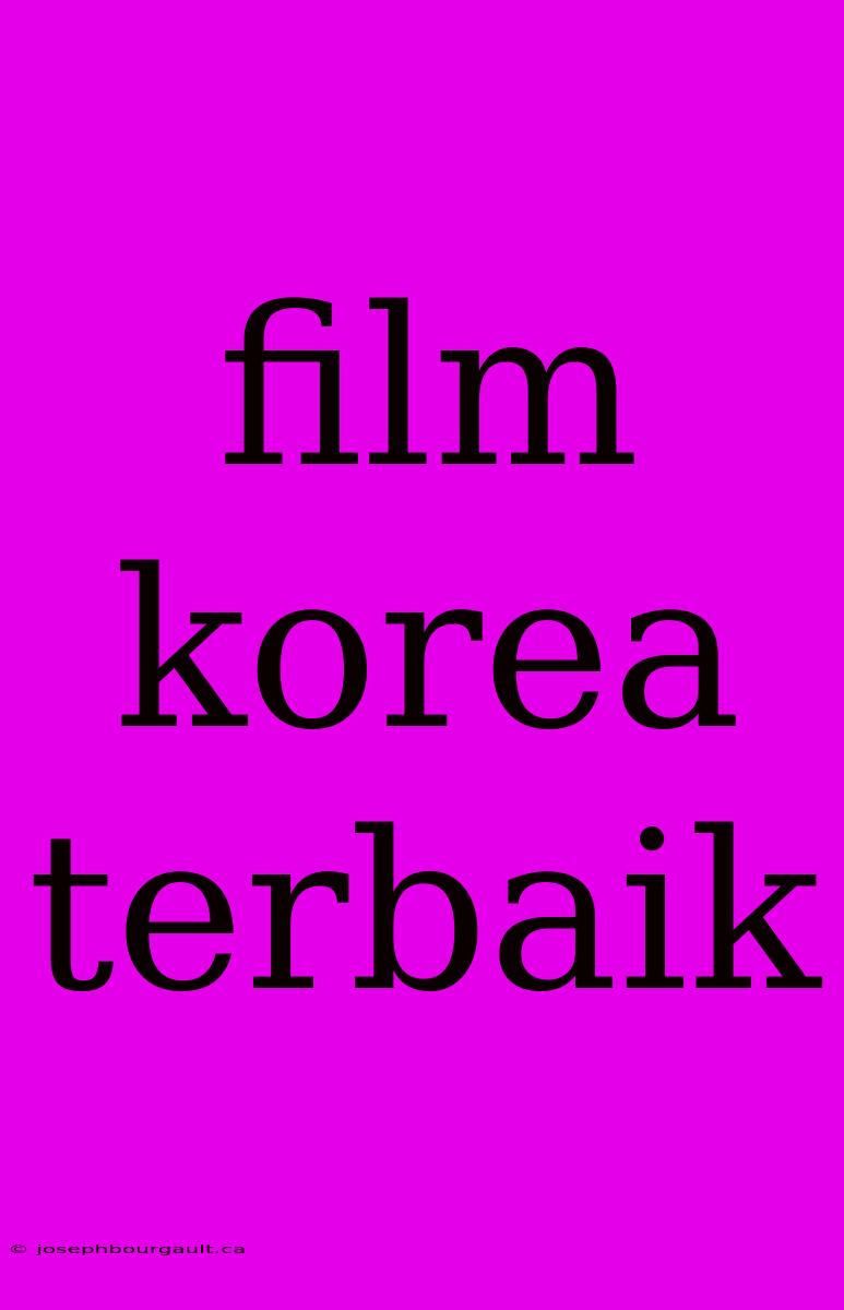 Film Korea Terbaik