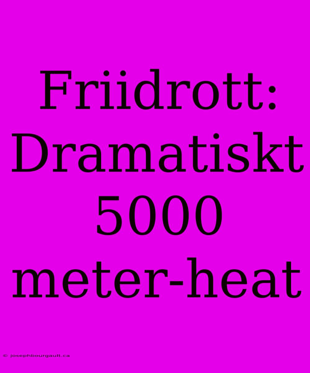 Friidrott: Dramatiskt 5000 Meter-heat