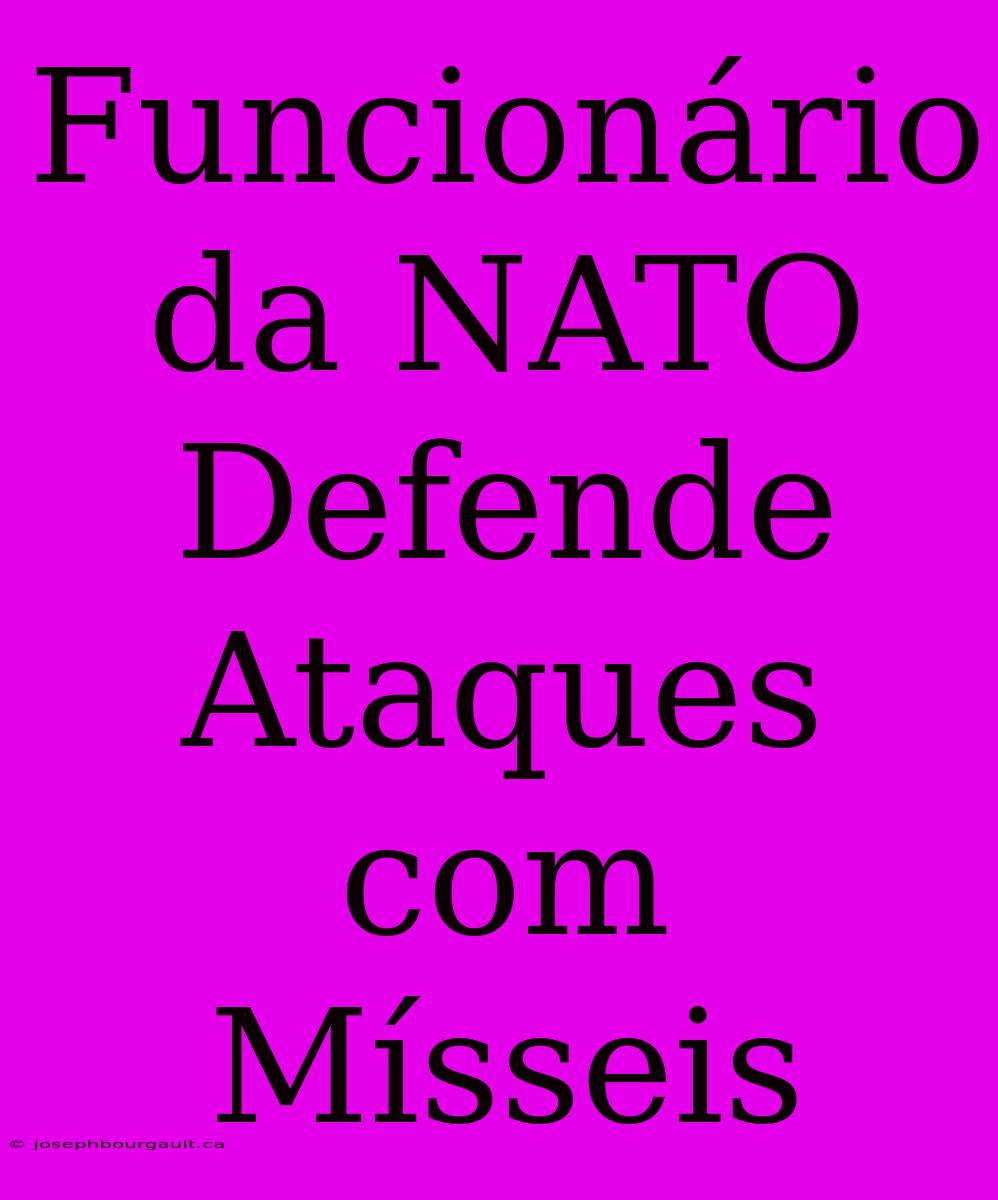 Funcionário Da NATO Defende Ataques Com Mísseis