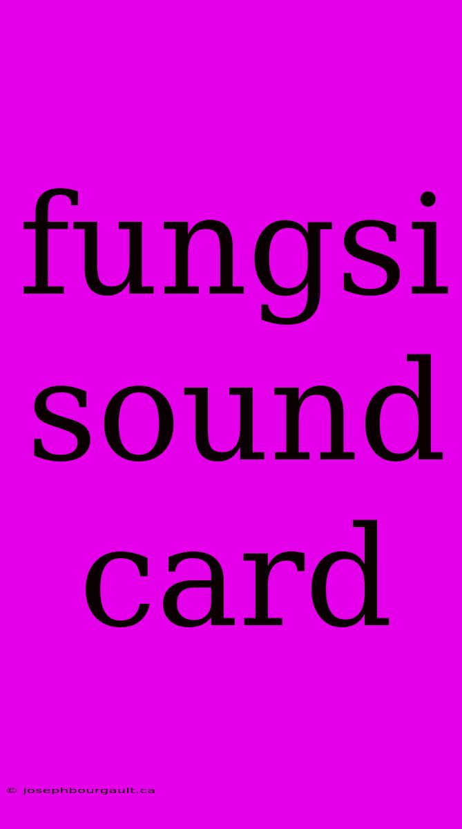 Fungsi Sound Card