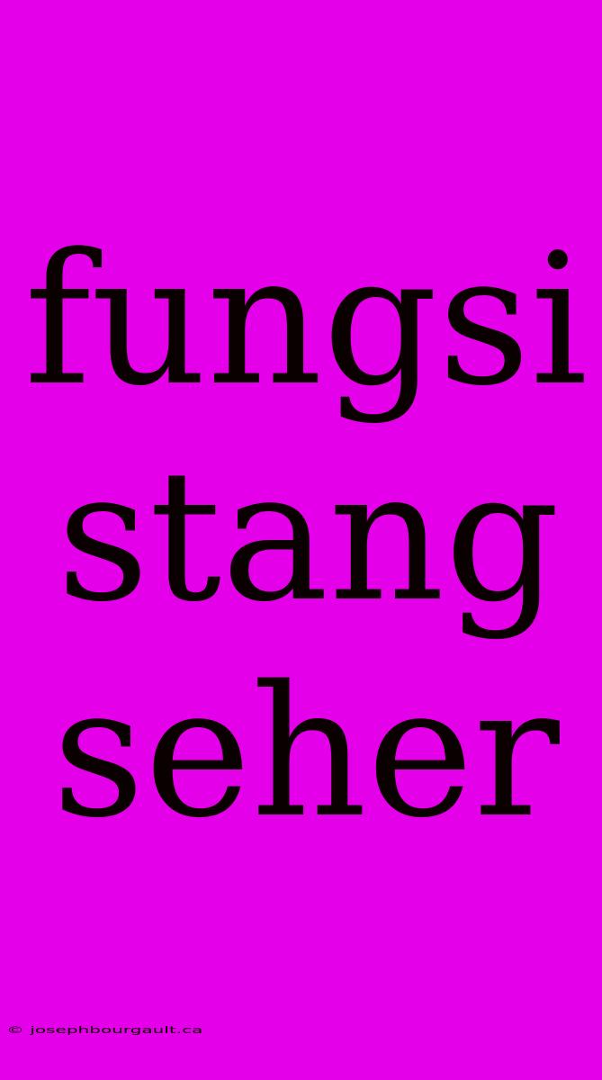 Fungsi Stang Seher