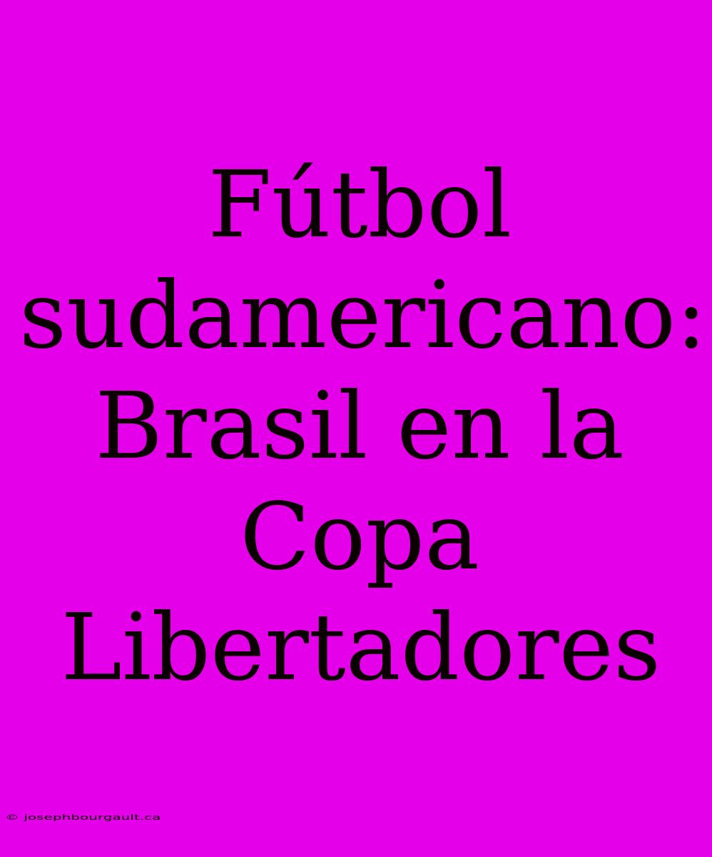 Fútbol Sudamericano: Brasil En La Copa Libertadores