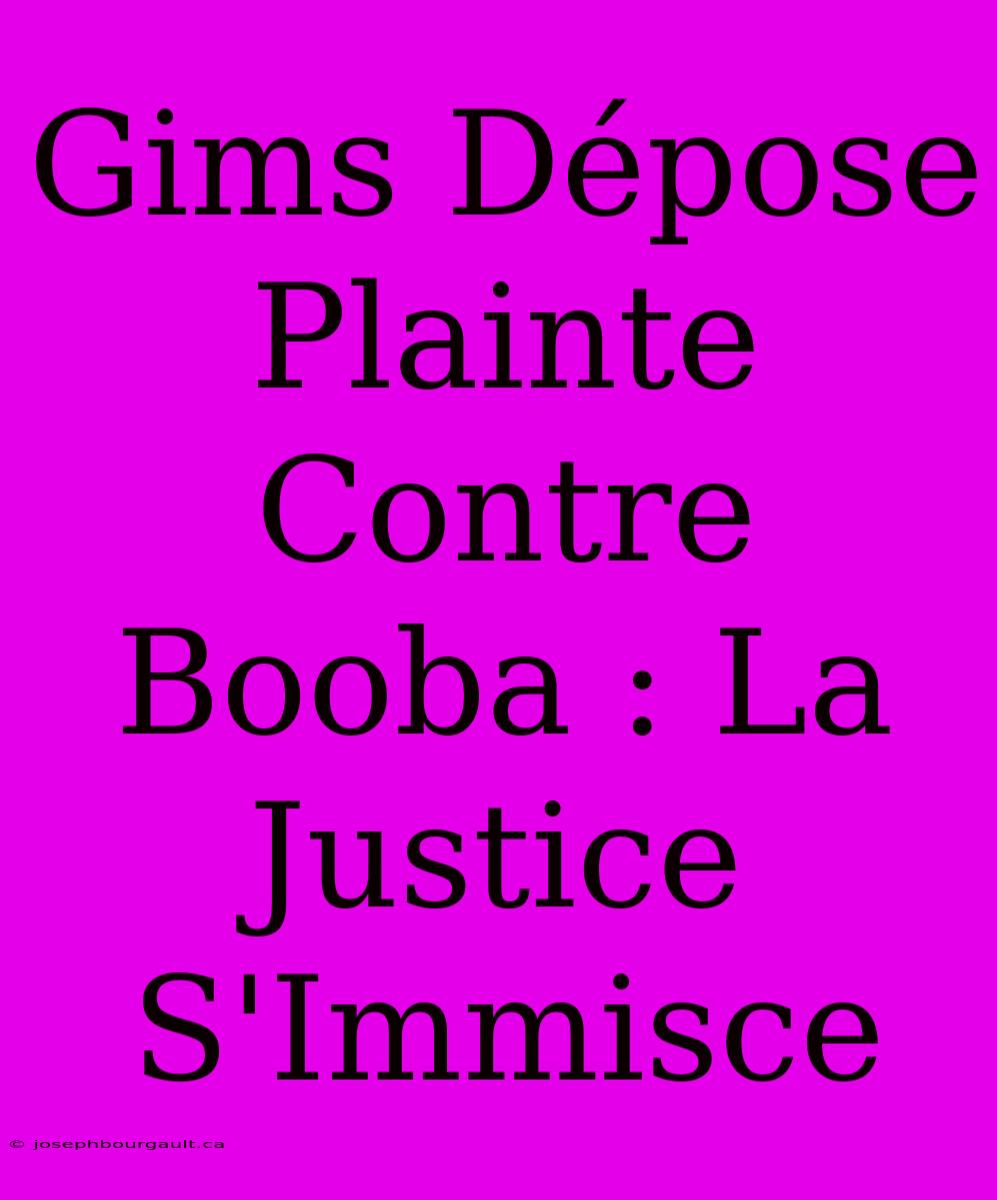 Gims Dépose Plainte Contre Booba : La Justice S'Immisce