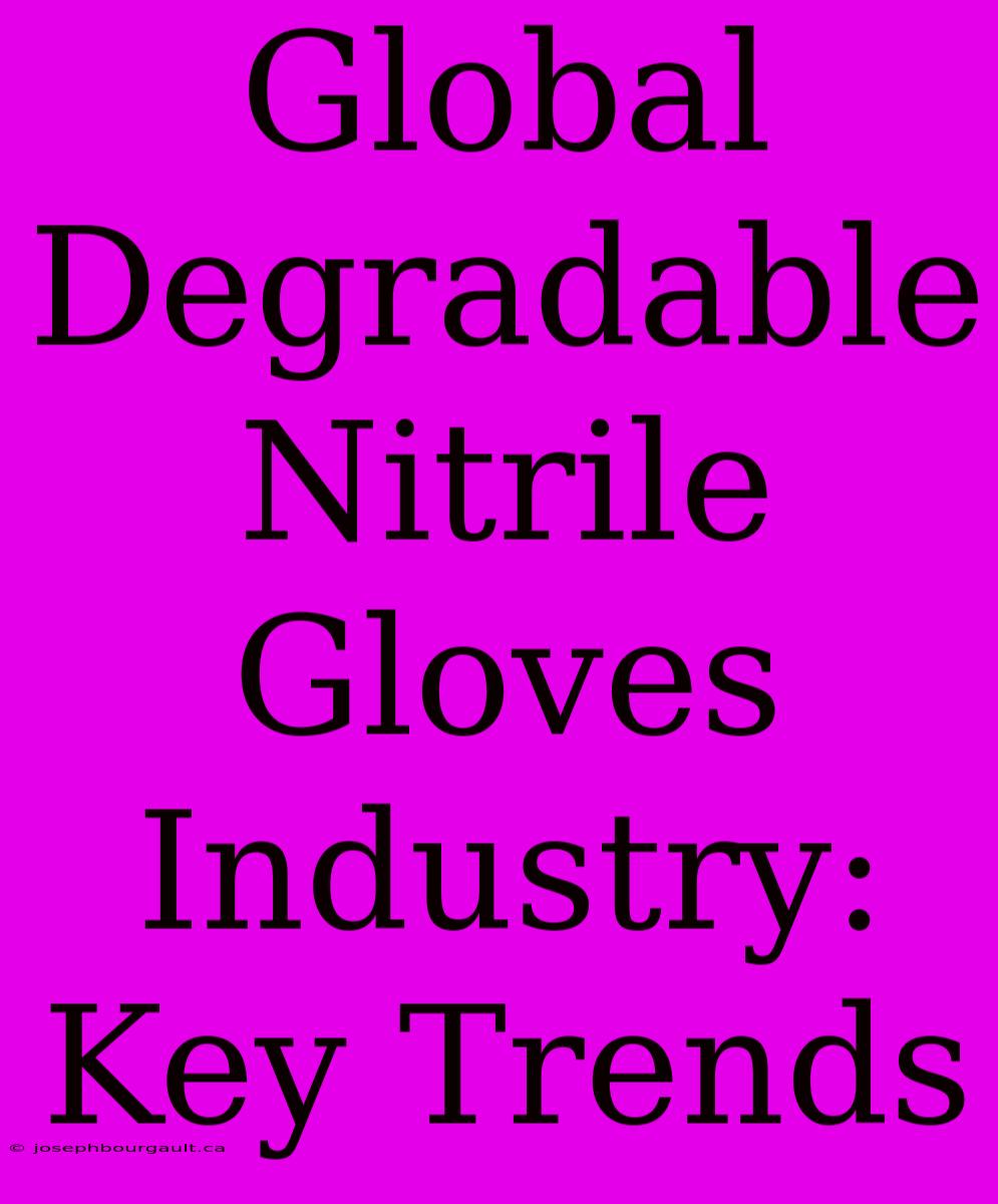 Global Degradable Nitrile Gloves Industry: Key Trends