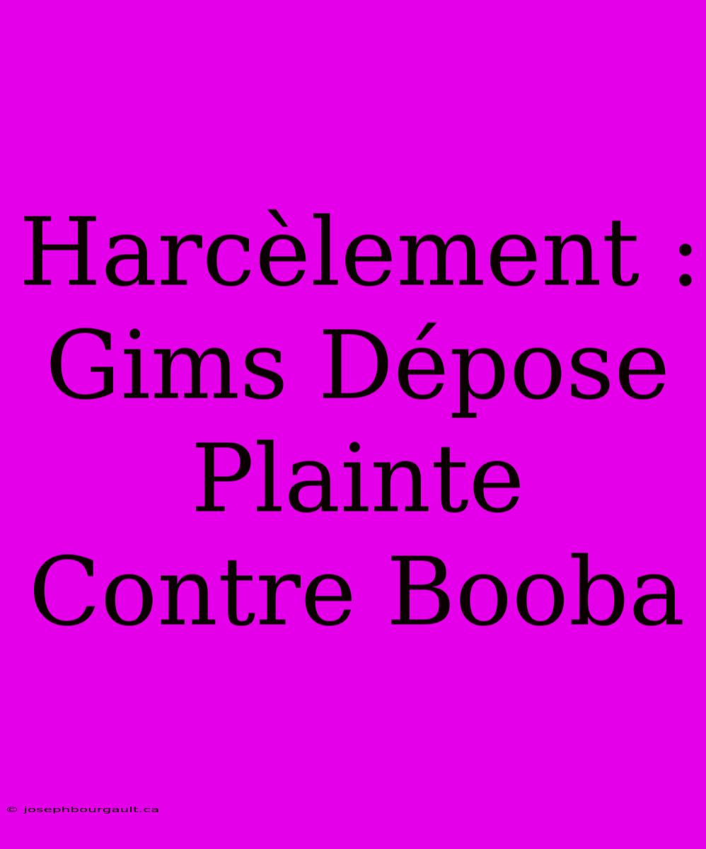 Harcèlement : Gims Dépose Plainte Contre Booba