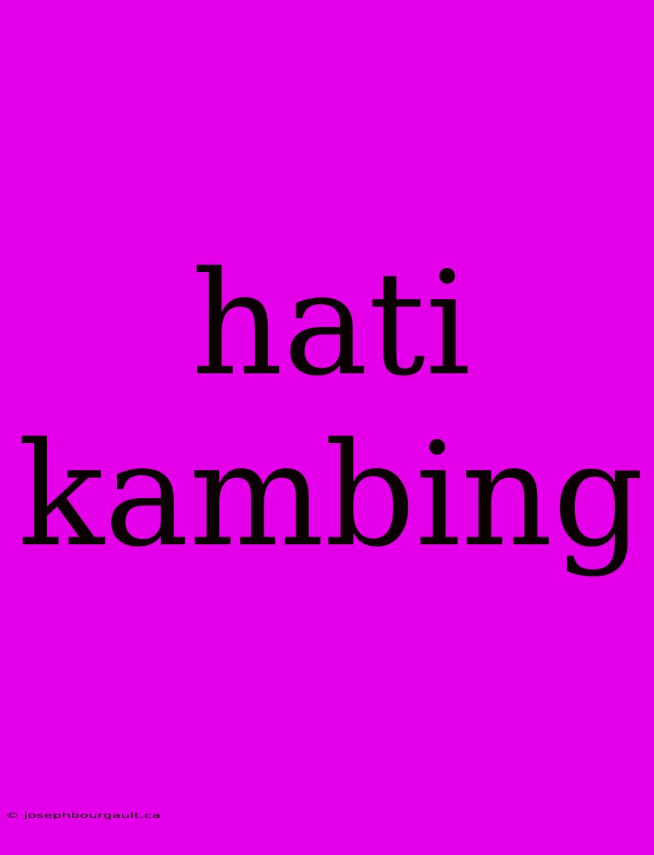 Hati Kambing