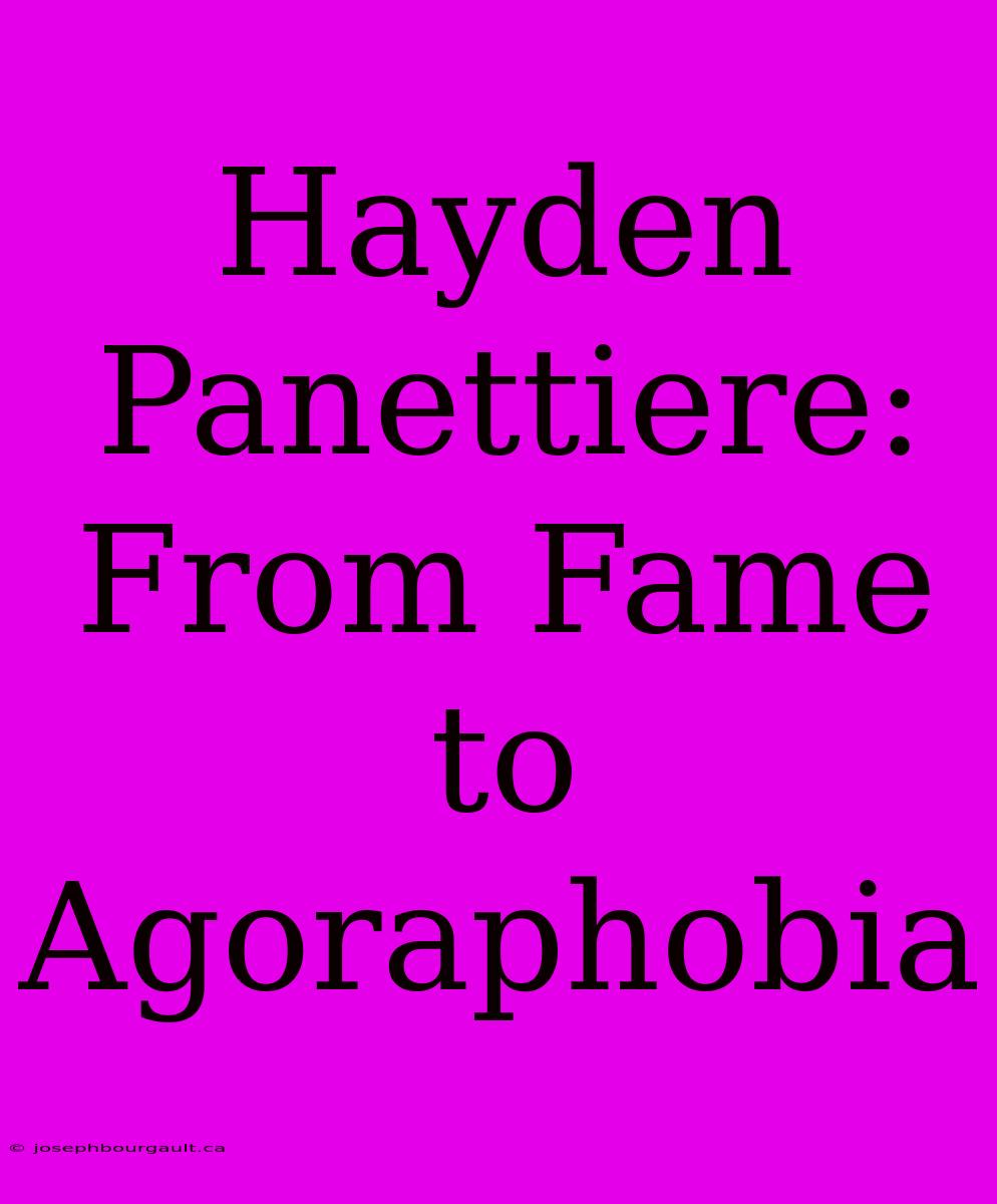 Hayden Panettiere: From Fame To Agoraphobia