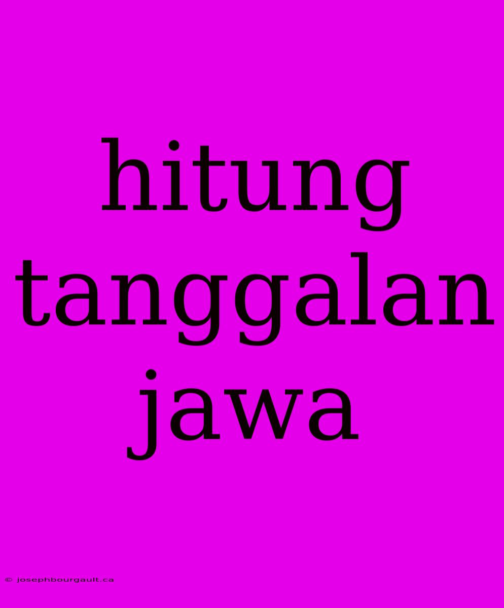 Hitung Tanggalan Jawa