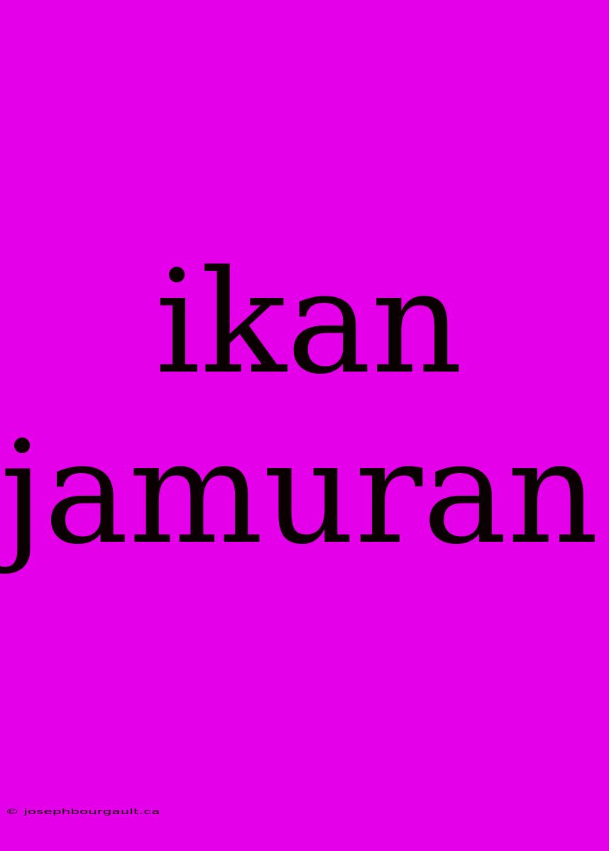 Ikan Jamuran