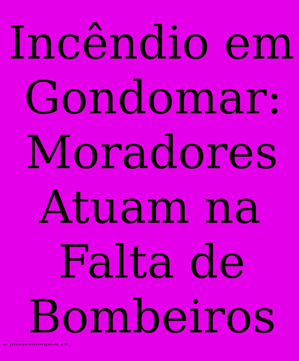 Incêndio Em Gondomar: Moradores Atuam Na Falta De Bombeiros