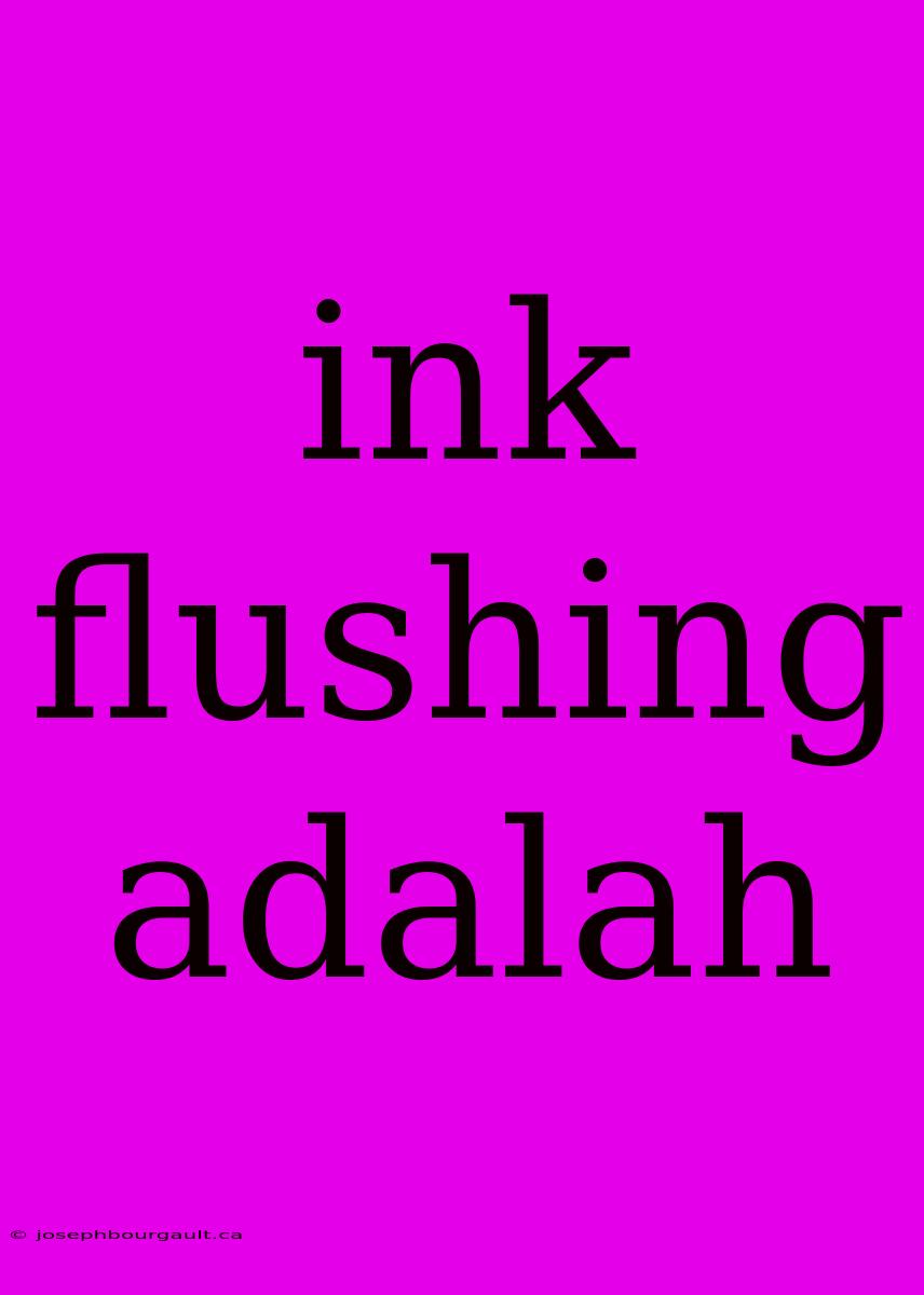 Ink Flushing Adalah