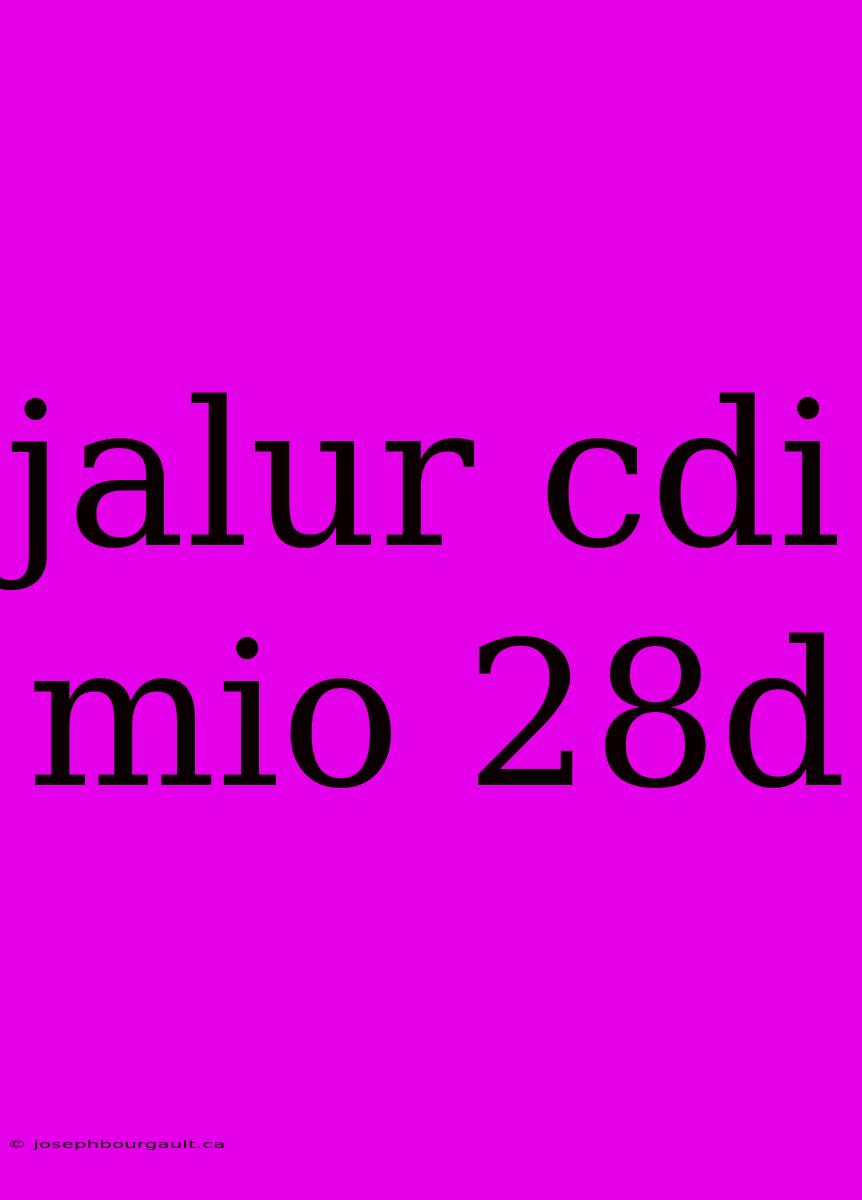 Jalur Cdi Mio 28d