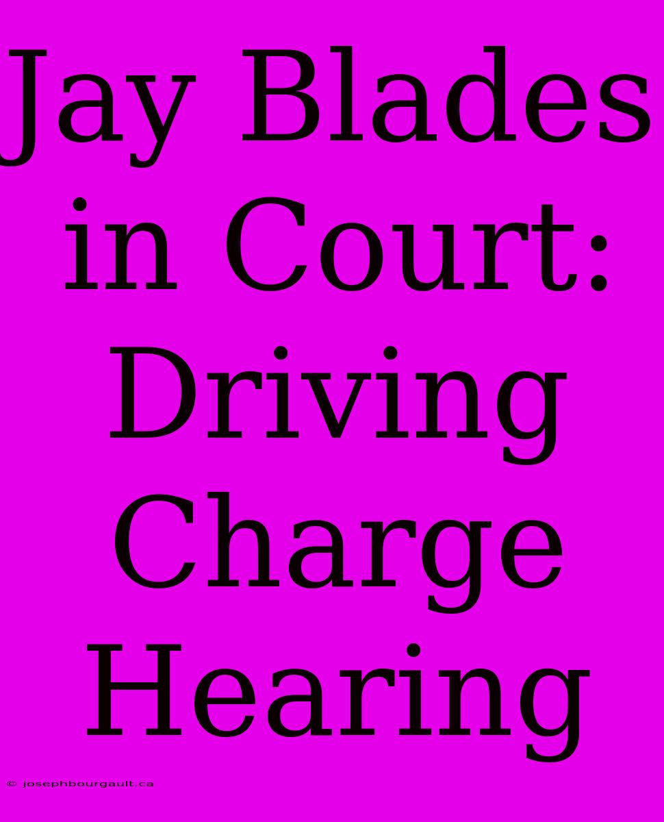 Jay Blades In Court: Driving Charge Hearing