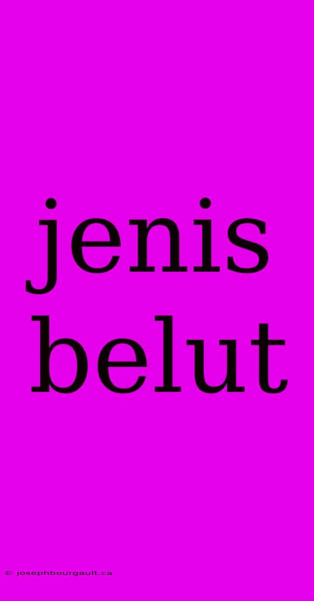 Jenis Belut