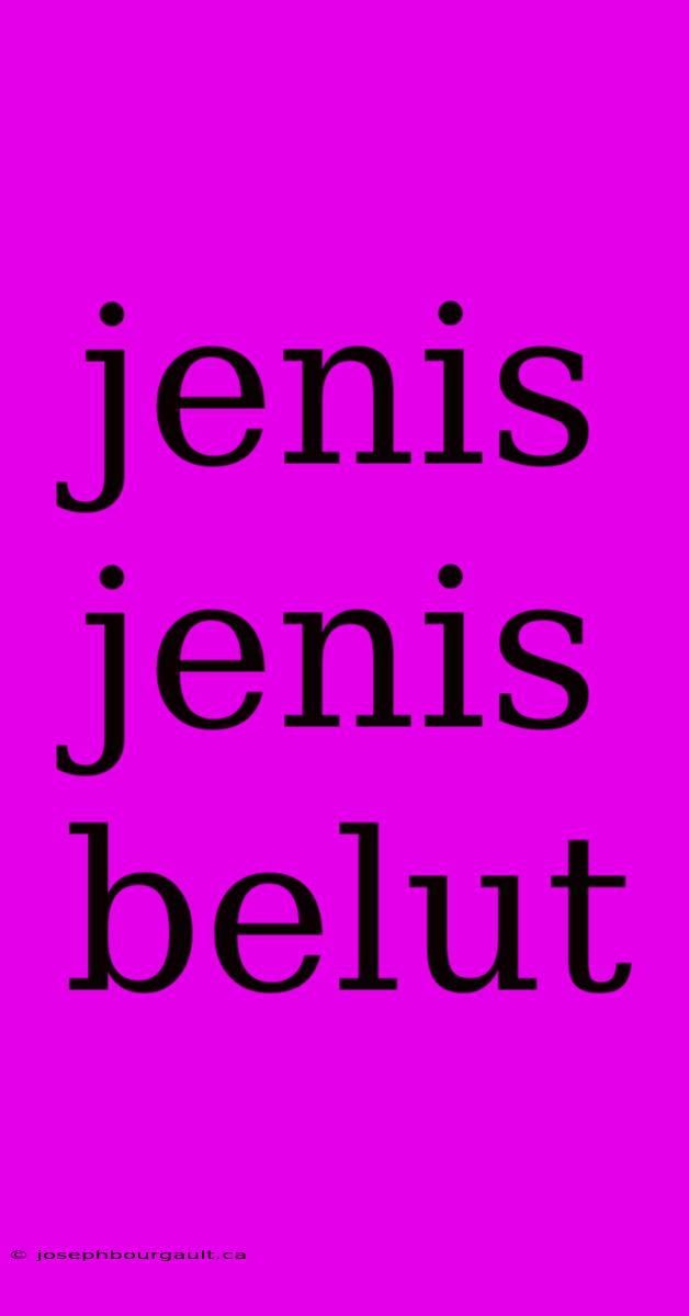 Jenis Jenis Belut