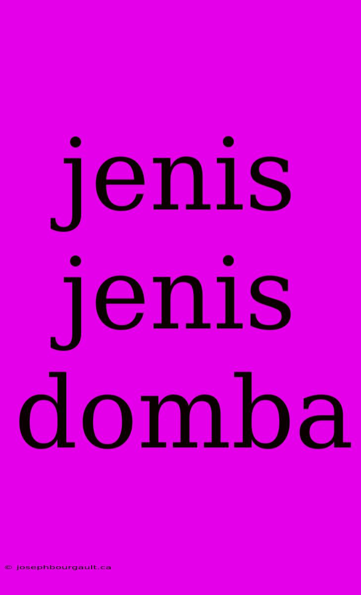 Jenis Jenis Domba