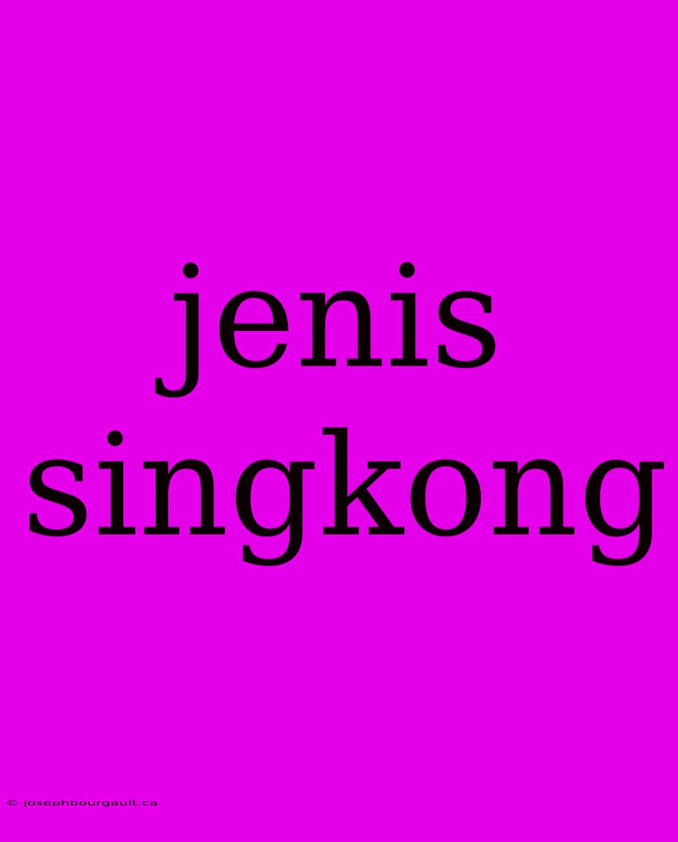 Jenis Singkong