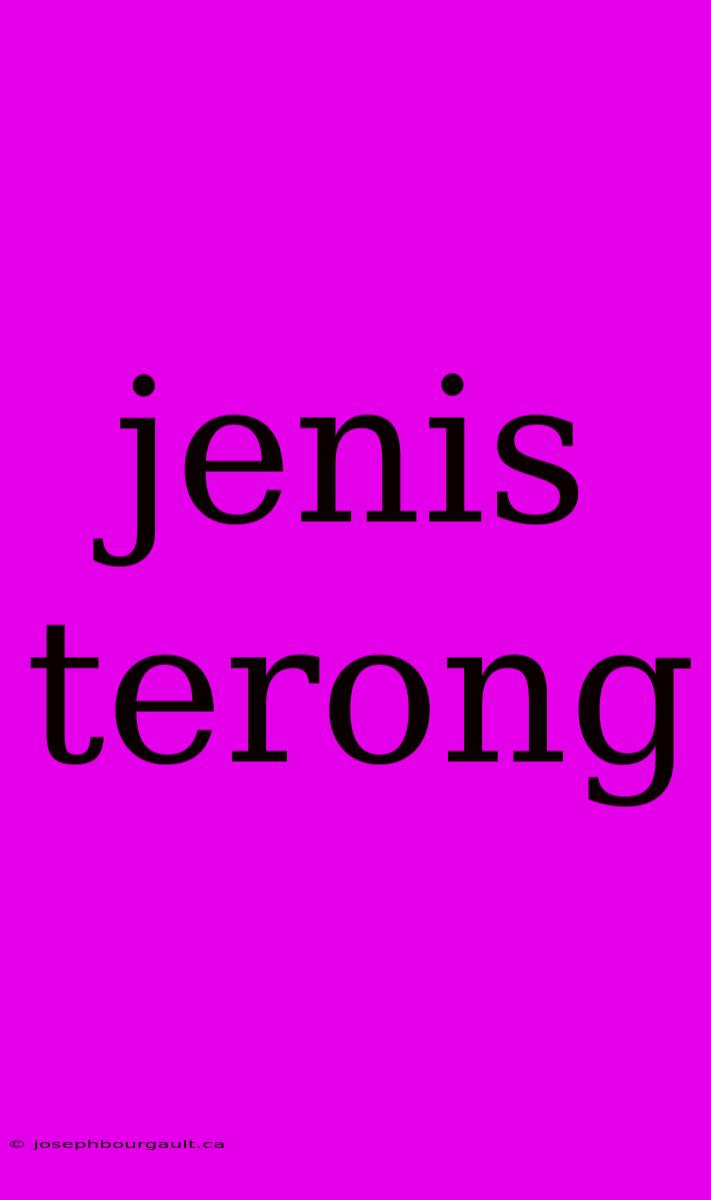 Jenis Terong