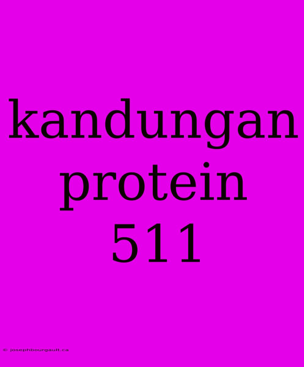 Kandungan Protein 511