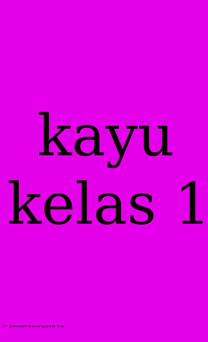 Kayu Kelas 1