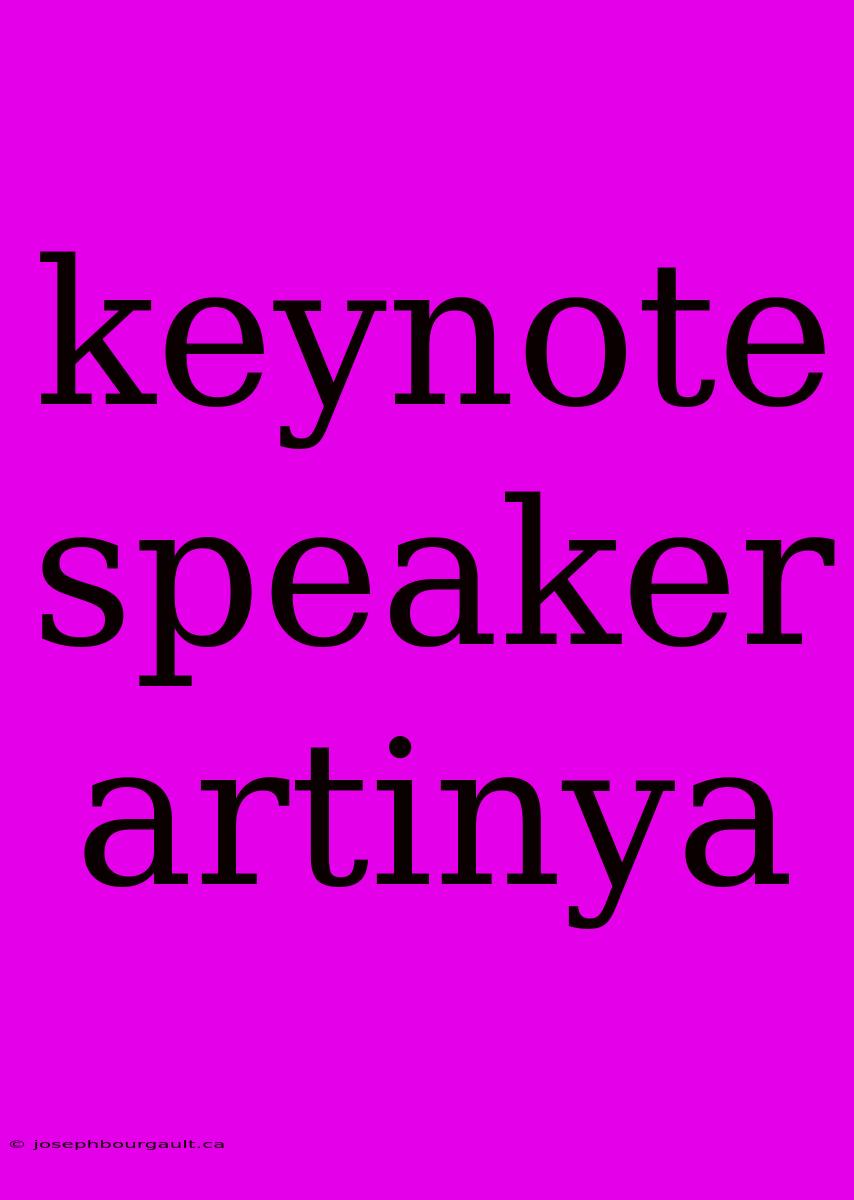 Keynote Speaker Artinya