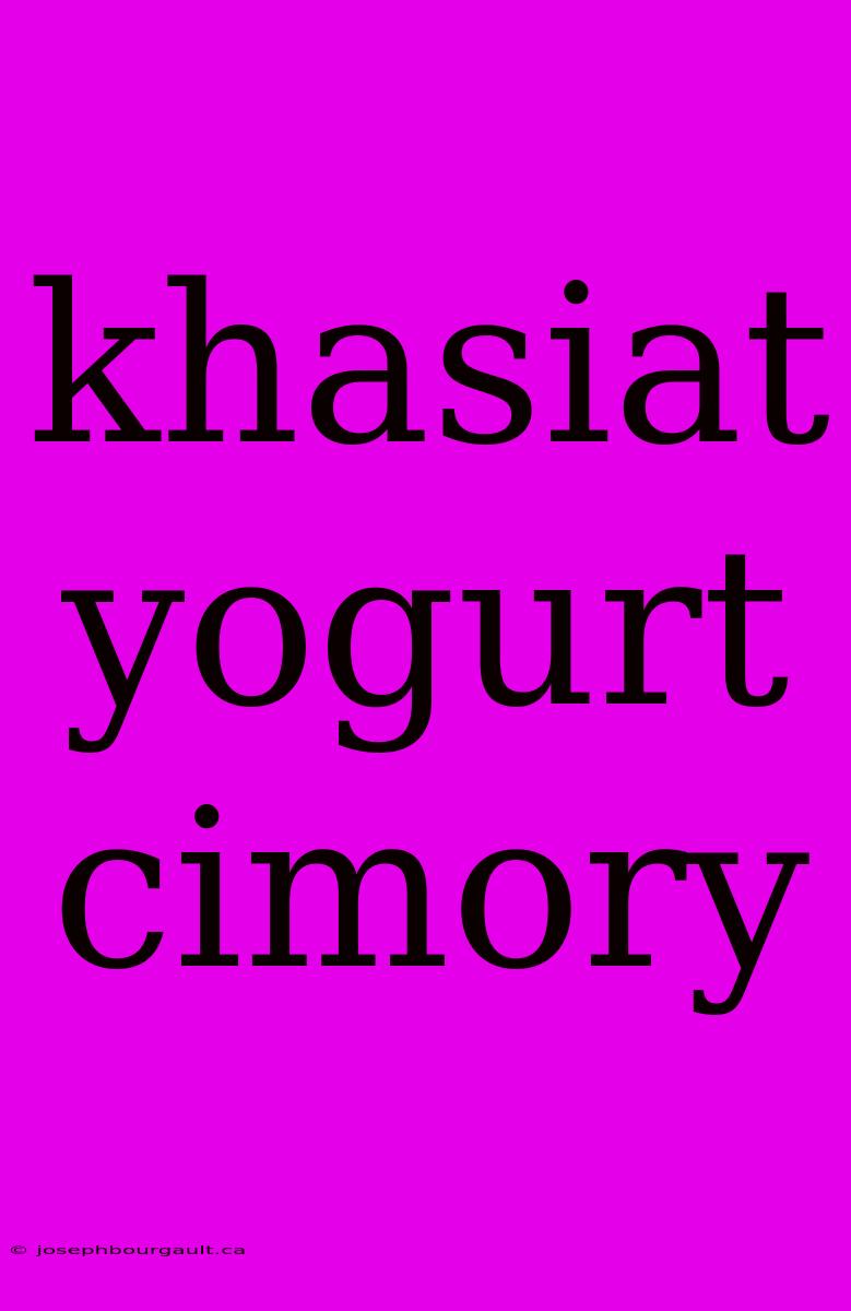 Khasiat Yogurt Cimory