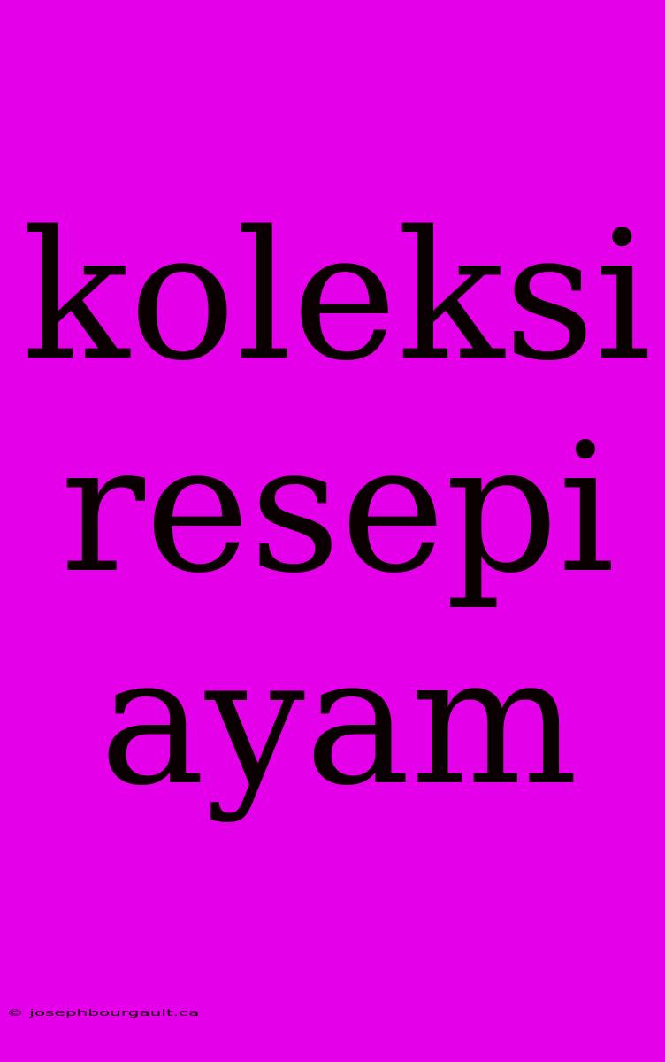 Koleksi Resepi Ayam