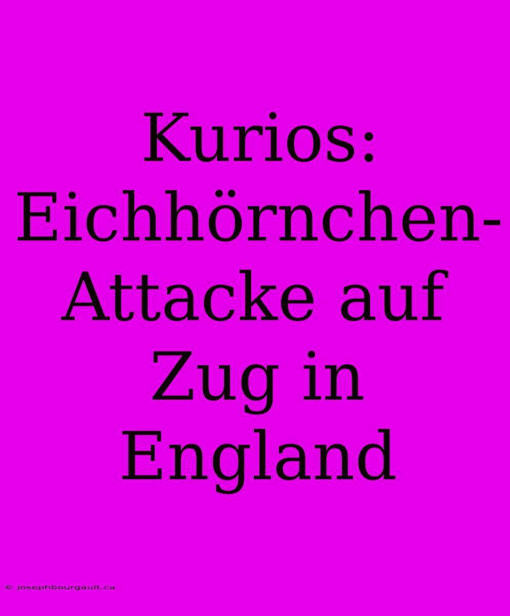 Kurios: Eichhörnchen-Attacke Auf Zug In England