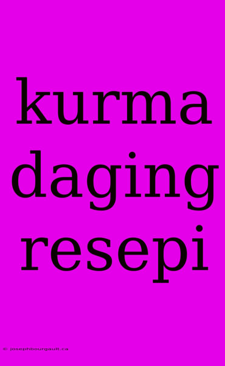 Kurma Daging Resepi