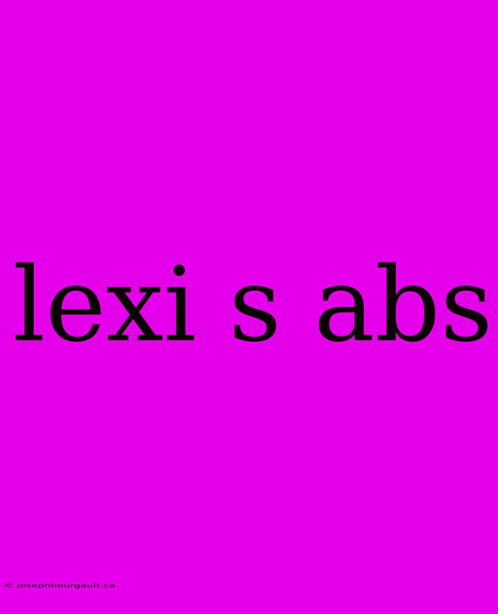 Lexi S Abs