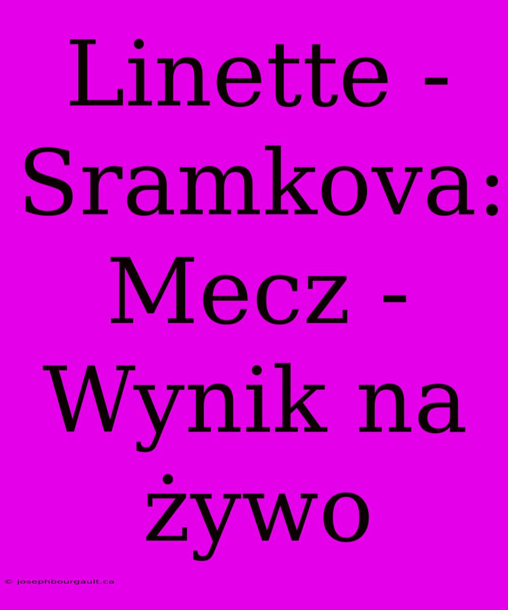 Linette - Sramkova: Mecz - Wynik Na Żywo